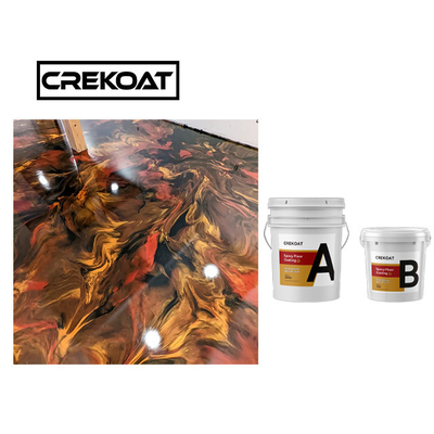 ความต้านทานการลื่น กระจกกระจกโลหะ Epoxy พรมเคลือบสีดําและทองพื้น Epoxy