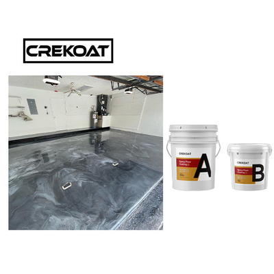 ความต้านทานการลื่น กระจกกระจกโลหะ Epoxy พรมเคลือบสีดําและทองพื้น Epoxy