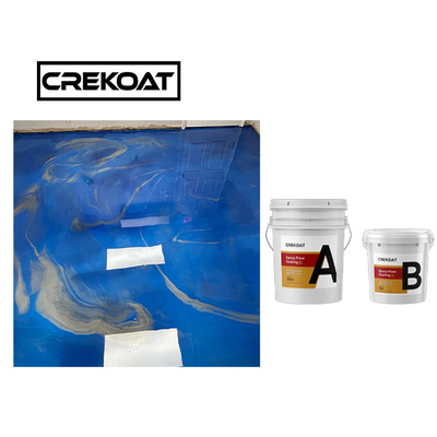 MSDS ขาว โลหะ Epoxy พื้นเคลือบ สีโพลีเอสเตอร์ใส สําหรับคอนกรีต