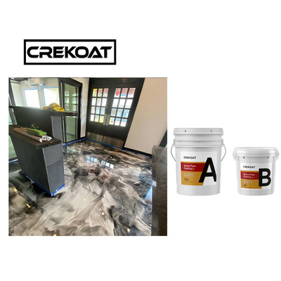 MSDS ขาว โลหะ Epoxy พื้นเคลือบ สีโพลีเอสเตอร์ใส สําหรับคอนกรีต