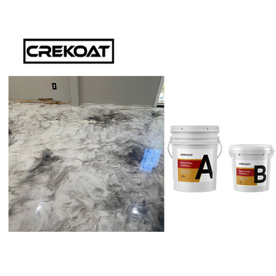 MSDS ขาว โลหะ Epoxy พื้นเคลือบ สีโพลีเอสเตอร์ใส สําหรับคอนกรีต