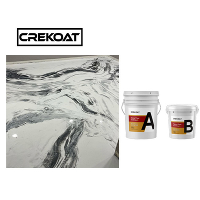 MSDS ขาว โลหะ Epoxy พื้นเคลือบ สีโพลีเอสเตอร์ใส สําหรับคอนกรีต