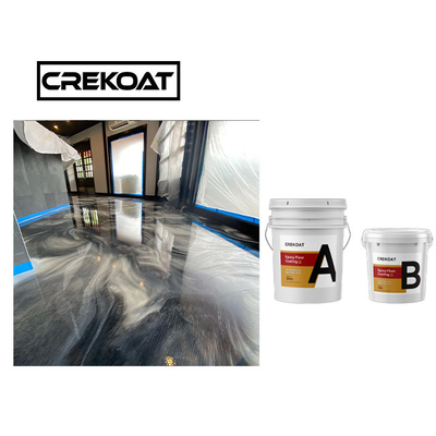 ธ อร์ที่ไม่เป็นพิษ โลหะ Epoxy Flooring สะอาด Epoxy Polyaspartic Base