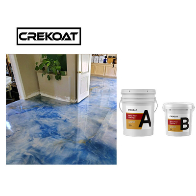 โครงการการค้าโลหะสีขาว Epoxy รีซิน พื้นเคลือบเคลือบเคลือบเคลือบ