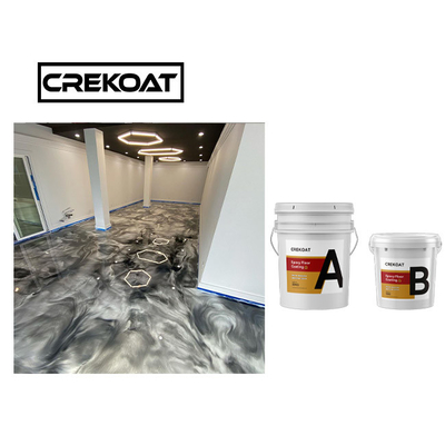 โครงการการค้าโลหะสีขาว Epoxy รีซิน พื้นเคลือบเคลือบเคลือบเคลือบ