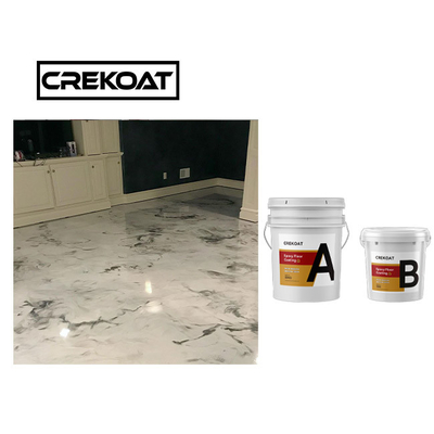โครงการการค้าโลหะสีขาว Epoxy รีซิน พื้นเคลือบเคลือบเคลือบเคลือบ