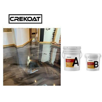โครงการการค้าโลหะสีขาว Epoxy รีซิน พื้นเคลือบเคลือบเคลือบเคลือบ