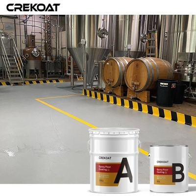 SGS อุตสาหกรรม Epoxy Floor Coating สีพื้นที่ใช้สารละลายมีแสงสว่างสูง