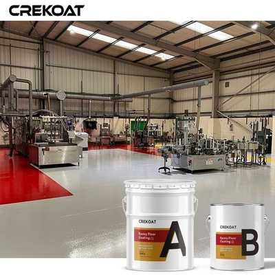 การรักษาความแข็งอย่างรวดเร็ว ไม่เคลื่อนไหว Epoxy Floor Coating Pristine Gloss ในคลังสินค้าอุตสาหกรรม