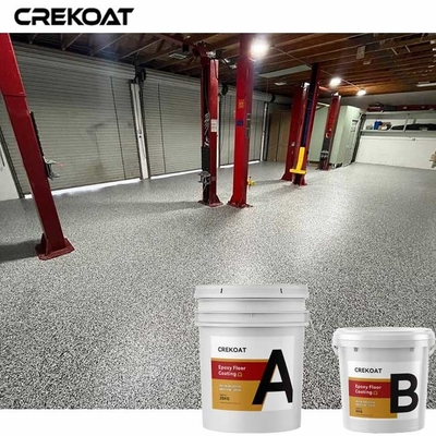 การป้องกันการลื่นของสีคอนกรีต Epoxy Resin Flake สําหรับพื้นโรงรถ