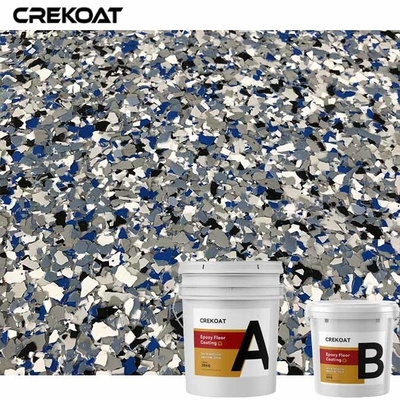 วินิลฟlakes โบดแคสต์ Epoxy resin floor coating Polyaspartic topcoat การเคลือบพื้นด้วยพลาสปาร์ติก