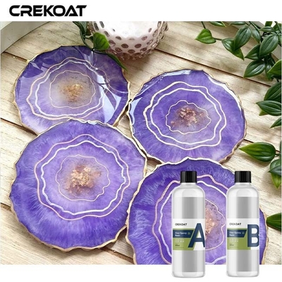 กลิ่นต่ํา ใส ธ อร์ Epoxy ทนต่อ UV สําหรับศิลปะธ อร์ที่มีสีโลหะ