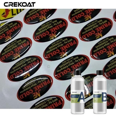 ยืดหยุ่น ใส Epoxy รีซินอ่อน 2 ส่วนประกอบ การโยง รีซินสําหรับสติ๊กเกอร์