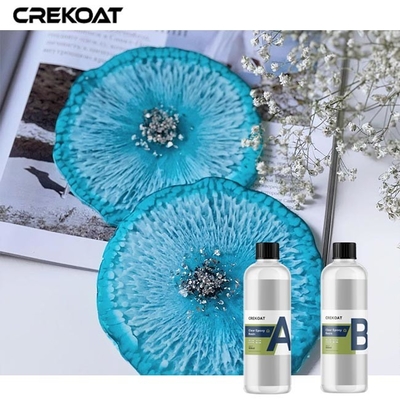 11 ใส Epoxy รีซิน ผิวเคลือบ โต๊ะพื้น Casting ด้วยสีสี