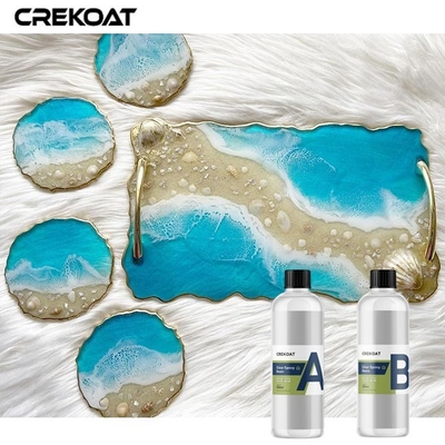 การล้างแก๊สด้วยตนเอง 1: 1 สารธูป epoxy ใส สําหรับ DIY Art Tabletop Coating Mold Casting