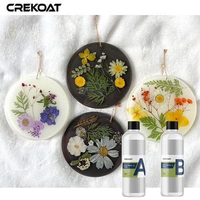 ความสว่างสูง อาร์ต สะอาด Epoxy Resin การป้องกัน UV 1: 1 อัตราการผสมตามปริมาณ