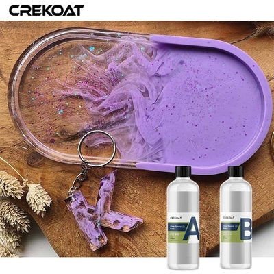 ความสว่างสูง อาร์ต สะอาด Epoxy Resin การป้องกัน UV 1: 1 อัตราการผสมตามปริมาณ
