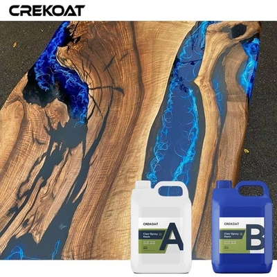 คริสตัลใสสองส่วน Epoxy Resin การโยน Resin pourable สําหรับ tabletop
