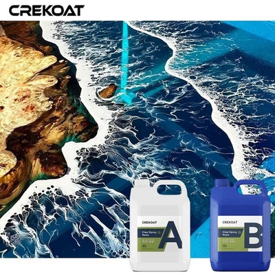 ธารน้ําในแม่น้ํา Deep Pour Epoxy Resin สะอาดโปร่งใส สดใส