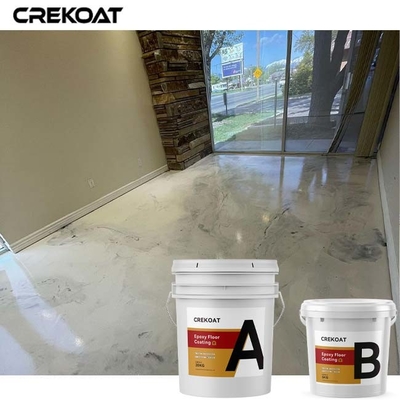 โครงการประกอบอาคาร โลหะ Epoxy Floor Coating ผลสีขาว สร้างความสว่างของมาร์บอร์