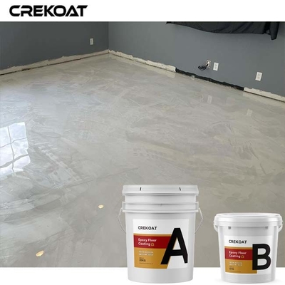 โครงการประกอบอาคาร โลหะ Epoxy Floor Coating ผลสีขาว สร้างความสว่างของมาร์บอร์