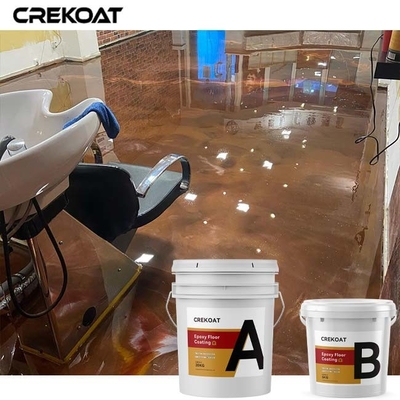 ผ้าคลุมชั้นพื้นแบบโลหะ Epoxy ที่ใช้ในร้านตัดผม