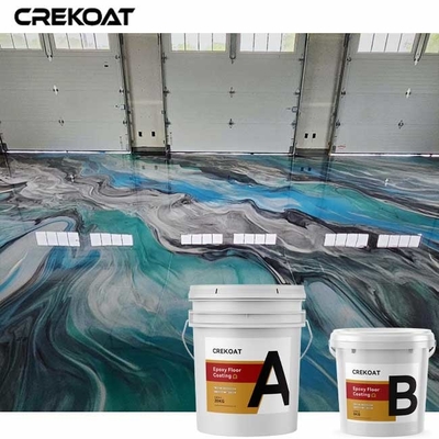 การเคลือบพื้นโรงรถยนต์แบบโลหะ Epoxy แบบระดับตัวเองแบบไหล