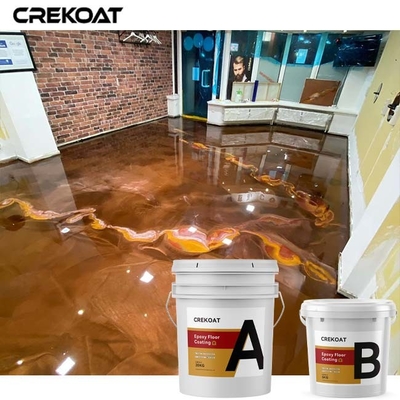 โลหะเรืองแสงสูง Epoxy Floor Coating การจัดตั้งทางการค้า ลําโพงคล้ายหน้าตา