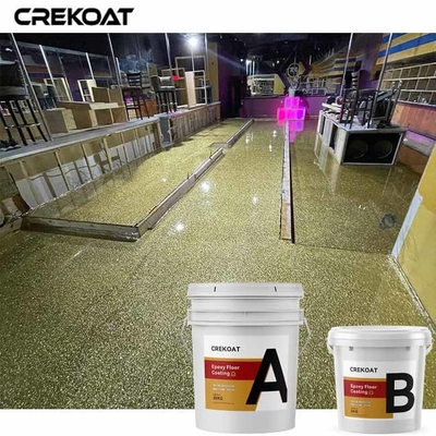 ผงสว่าง โลหะ Epoxy พื้นเคลือบสี พื้นคอนกรีต