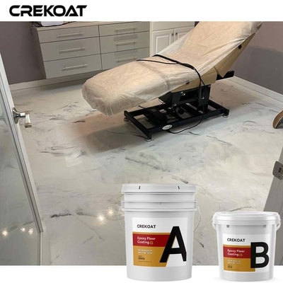 พรมสีขาว โลหะ Epoxy พรมชั้นเคลือบแสงสว่างสูง ไม่กลิ่น
