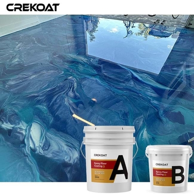 การเคลือบพื้น Epoxy โลหะพาณิชย์ ทนกับการจราจรรถยนต์หนัก