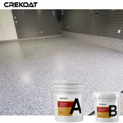 งานฝีมือพิเศษ Epoxy Flake Floor Coating สําหรับโรงรถยนต์ ร้านค้า บ้าน