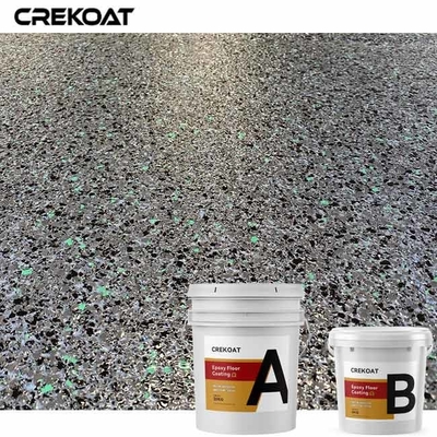 โซลเวนต์ - ฟรี Epoxy Flake Floor Coating ความยืดหยุ่นและความยืดหยุ่น ระบบพื้น