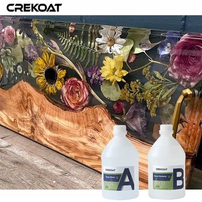 กลิ่นต่ํา สีกระจ่างสูง Epoxy Resin Clear Coat สําหรับโครงการที่ต้องการความโปร่งใส