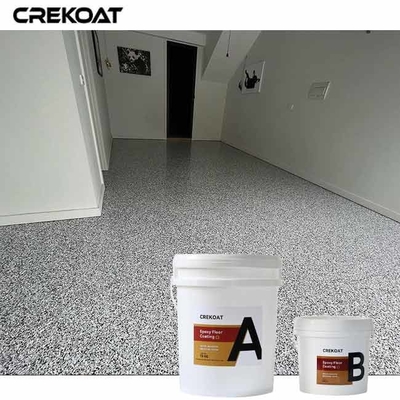 ผนังคอนกรีต epoxy polyaspartic พร้อมผงประดับ Quartz สําหรับลักษณะที่โดดเด่น