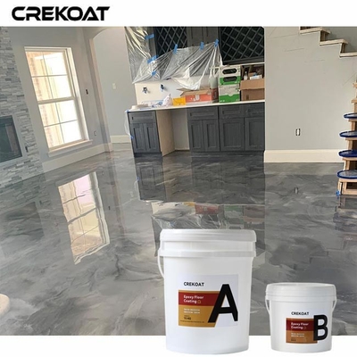 แผ่นพื้นที่ทนเลื่อนโลหะเงิน Epoxy ยาวนานสําหรับที่อยู่อาศัยและพาณิชย์