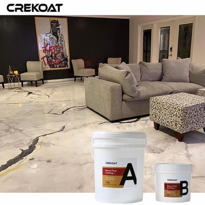 ลดกลิ่นสีขาวโลหะ Epoxy Floors Coating ตัวเลือกเนื้อเยื่อต้านการสลัดเพื่อความปลอดภัย