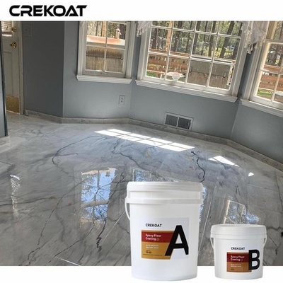 ลดกลิ่นสีขาวโลหะ Epoxy Floors Coating ตัวเลือกเนื้อเยื่อต้านการสลัดเพื่อความปลอดภัย