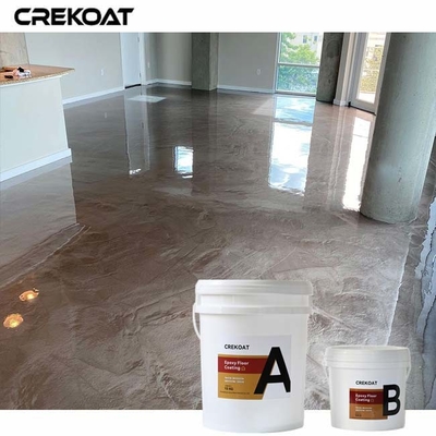 การเคลือบพื้น Epoxy โลหะที่สะท้อนแสง สีสว่างสูง หรือสีแมท