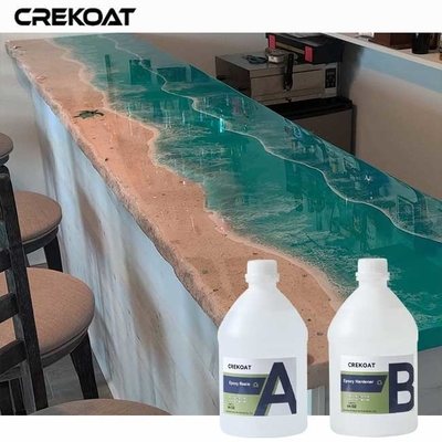 การรักษาความเร็วอย่างรวดเร็ว Self-leveling Bar Top Epoxy สําหรับการเสร็จสิ้นกระจ่างใส
