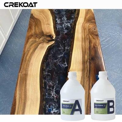 การบํารุงรักษาที่ต่ํา ใส Epoxy Resin Table Top ความทนทานทางเคมีสูง