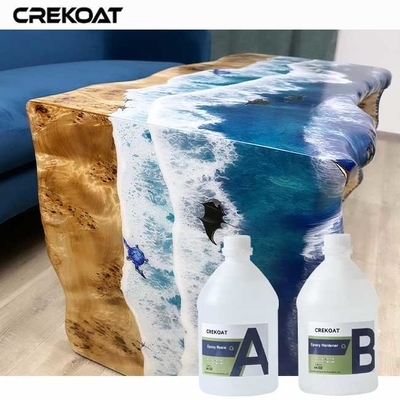 ปลายกระจ่างกระจ่าง โต๊ะบน ยางยาง Epoxy ทนทานต่อรอยขีดข่วน คราบและความร้อน
