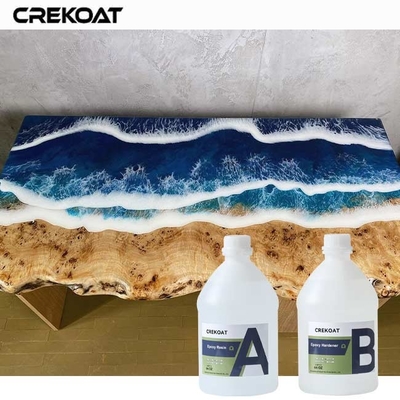 ปลายกระจ่างกระจ่าง โต๊ะบน ยางยาง Epoxy ทนทานต่อรอยขีดข่วน คราบและความร้อน