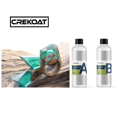 Brilliant Deep Pour Clear Epoxy Rigid 2 Part Clear Resin Anti Yellowing สําหรับงานอาชีพ