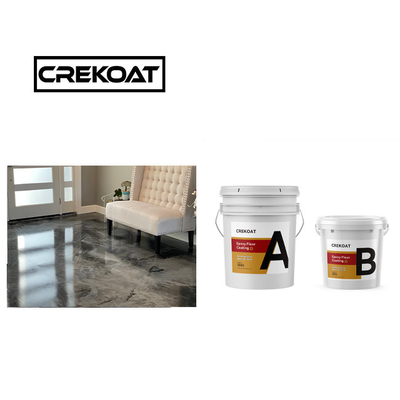 สารสีสองส่วนประกอบ Epoxy Paint ไม่มีสาย Epoxy Floor Paint Roller สามารถทําความสะอาดได้
