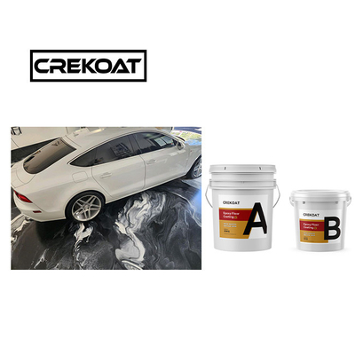 สีฟ้ากระจ่างเคลือบพื้น Epoxy โลหะ เรียบเรียบ ไม่เป็นพิษ มีกลิ่นต่ํา TDS