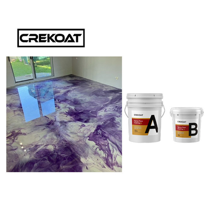 การเคลือบพื้นด้วยธาตุ epoxy สินค้า ไม่เป็นพิษ สีเทาโลหะ