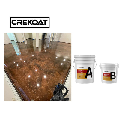 Super Gloss Clear Industrial Metallic Epoxy Floor Coating สองส่วนประกอบ