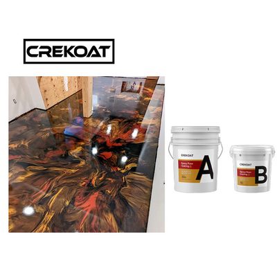 ความต้านทานการลื่น กระจกกระจกโลหะ Epoxy พรมเคลือบสีดําและทองพื้น Epoxy