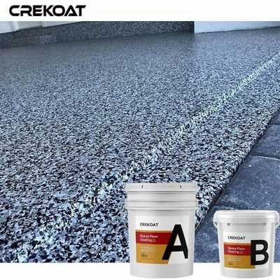 การเคลือบพื้นด้วยยาง epoxy ที่ทนการสลัด สีเทา